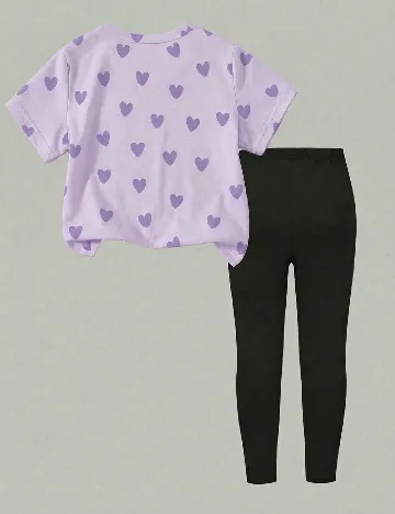 Compleu Shein Kids, negru/mov