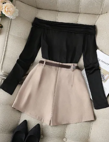Compleu SHEIN, negru/maro