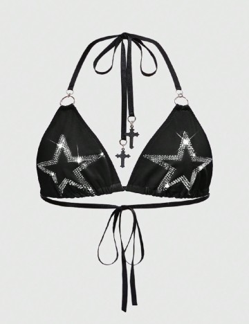 Sutien Romwe Plus Size, negru