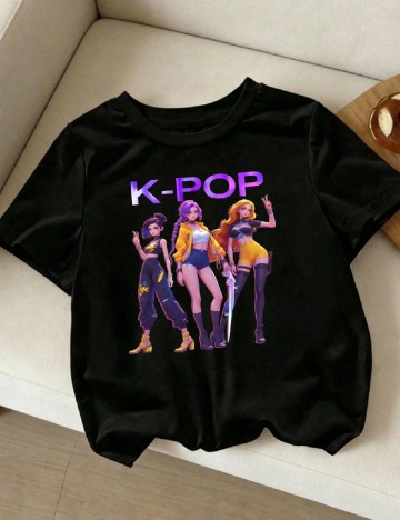Tricou Shein Kids, negru