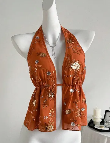 Top SHEIN, portocaliu