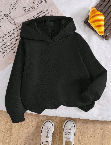 Hanorac Shein Kids, negru
