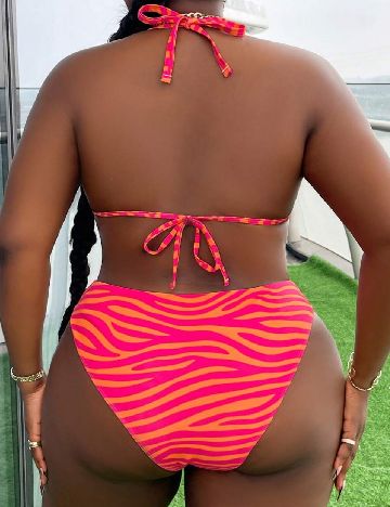 Costum de baie SHEIN CURVE, roz
