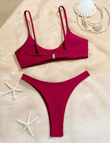 Costum de baie SHEIN, visiniu
