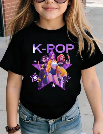 Tricou Shein Kids, negru