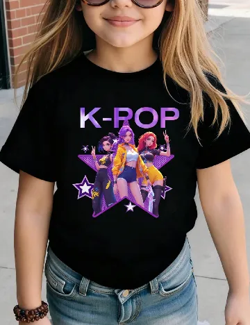 Tricou Shein Kids, negru