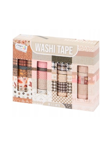 Set banda adeziva decorativa Washi Craft Sensations, mix culori