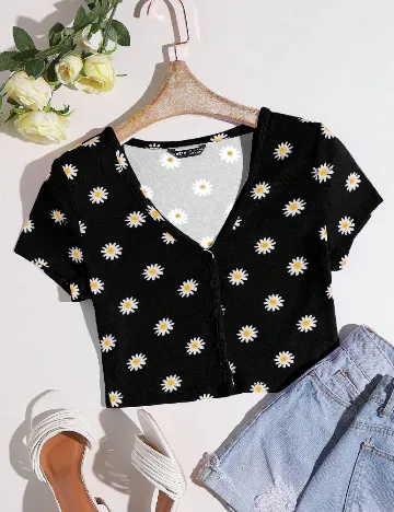Top SHEIN CURVE, negru