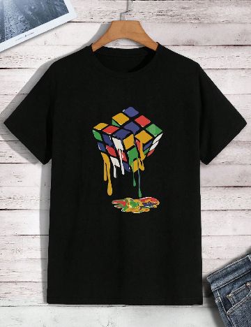 Tricou Shein Kids, negru