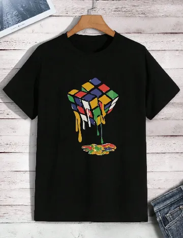 Tricou Shein Kids, negru