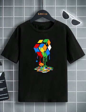 Tricou Shein Kids, negru