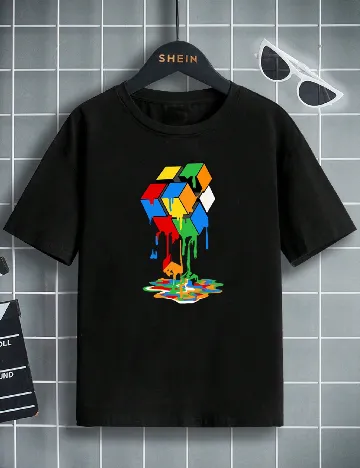 Tricou Shein Kids, negru