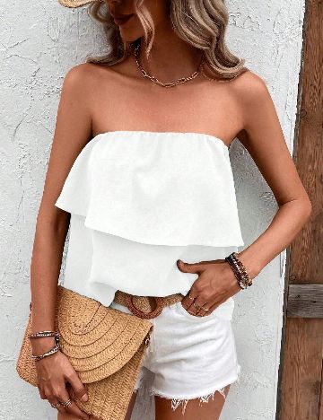Top SHEIN, alb