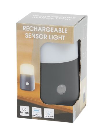 Lampa LED cu senzor de miscare ACTION, gri