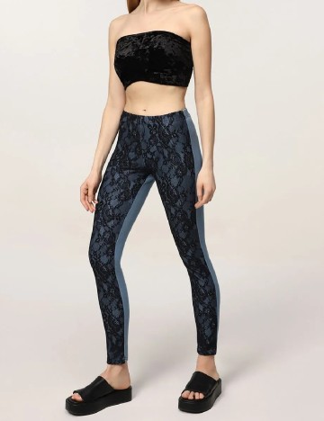 Colanti Tezenis, negru/albastru