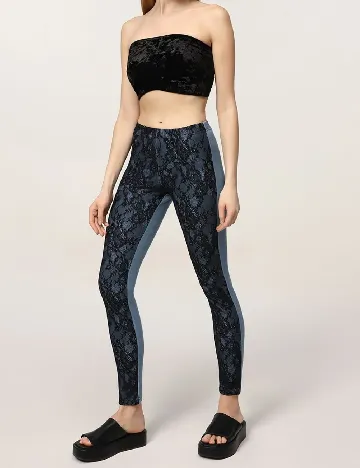 Colanti Tezenis, negru/albastru