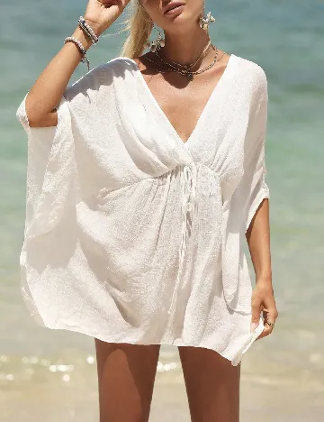 Rochie de plaja SHEIN, alb