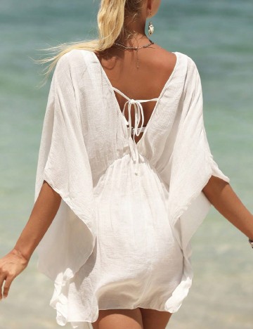 Rochie de plaja SHEIN, alb