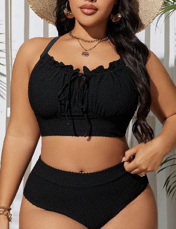 Costum de baie SHEIN CURVE, negru