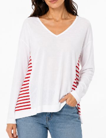 Bluza Tezenis, alb/rosu