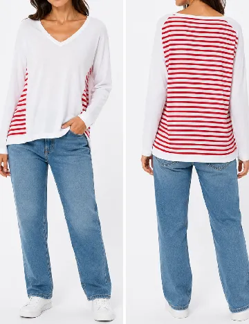 Bluza Tezenis, alb/rosu
