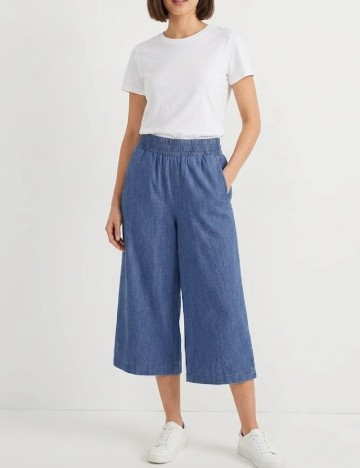 Pantaloni trei sferturi Tezenis, albastru