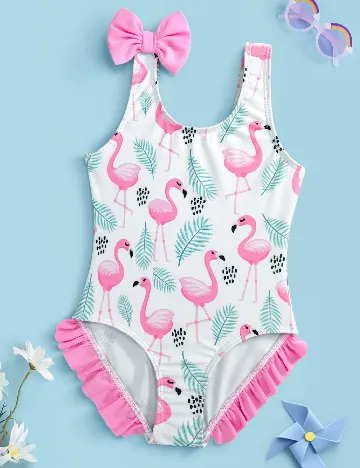 Costum de baie Shein Kids, alb
