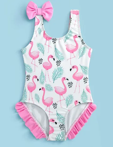 Costum de baie Shein Kids, alb