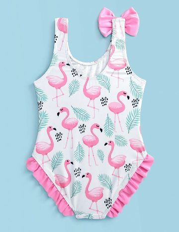 Costum de baie Shein Kids, alb