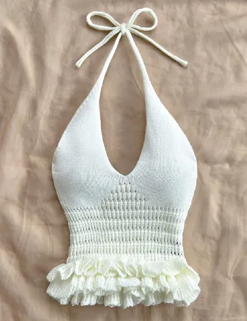 Top SHEIN, ecru