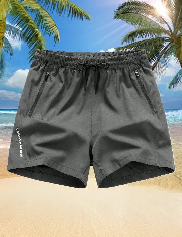Short de baie SHEIN, gri inchis
