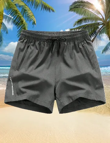 Short de baie SHEIN, gri inchis