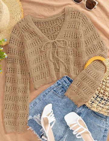 Cardigan SHEIN, maro