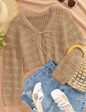 Cardigan SHEIN, maro