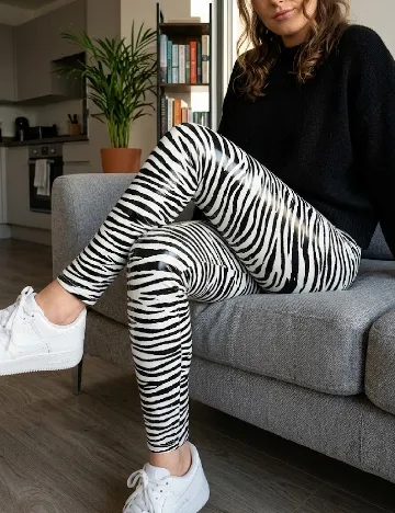 Colanti Tezenis, alb/negru