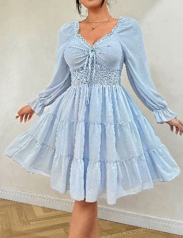 Rochie scurta SHEIN CURVE, bleu