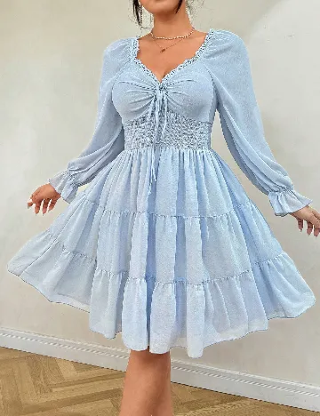 Rochie scurta SHEIN CURVE, bleu