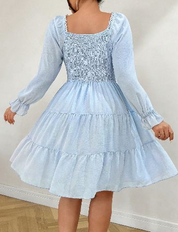 Rochie scurta SHEIN CURVE, bleu