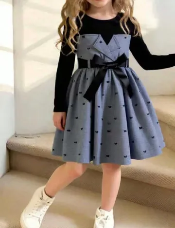 Rochie scurta Shein Kids, bleumarin
