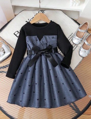 Rochie scurta Shein Kids, bleumarin
