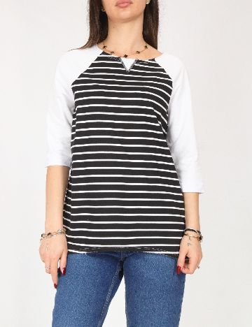 Bluza Tezenis, alb/negru
