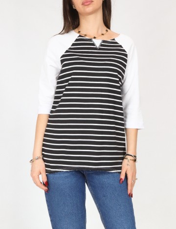 Bluza Tezenis, alb/negru