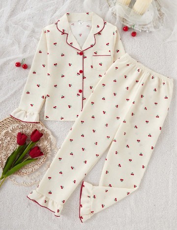 Pijama Shein Kids, crem