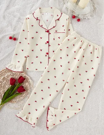 Pijama Shein Kids, crem