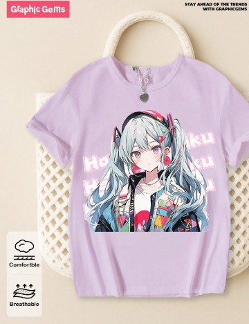 Tricou Shein Kids, lila