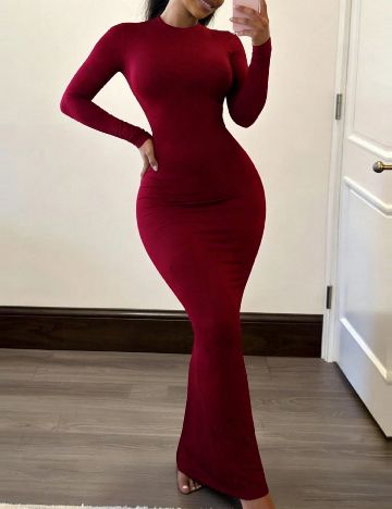 Rochie lunga SHEIN, grena