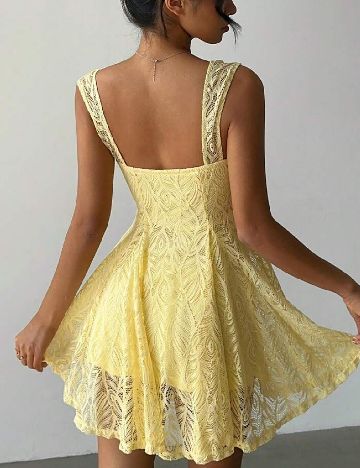 Rochie scurta SHEIN, galben
