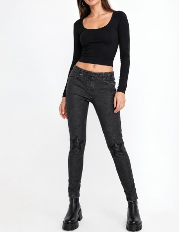 Pantaloni Calzedonia, gri inchis
