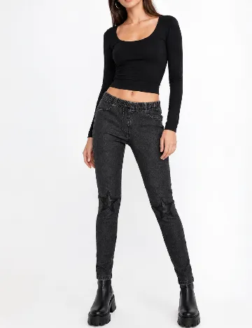 Pantaloni Calzedonia, gri inchis