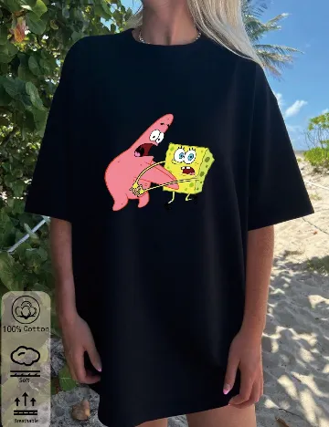 Tricou Oversize SHEIN, negru
